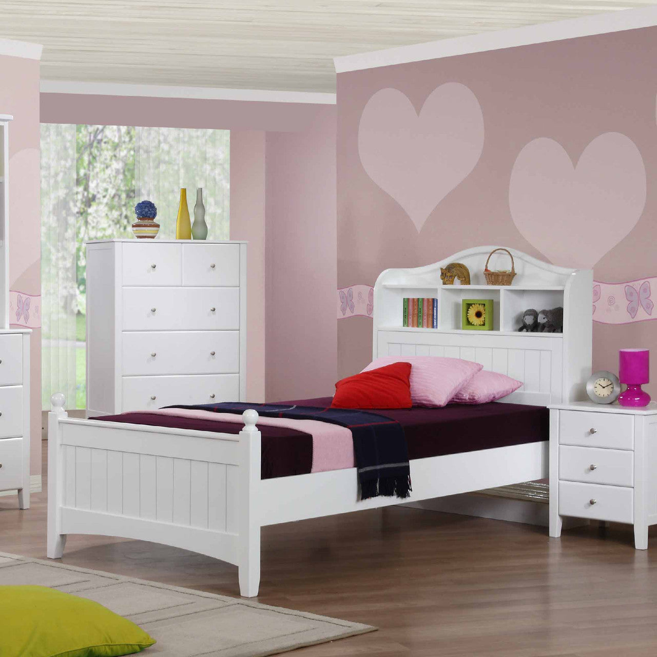 Alexia Girl's White Single Storage Bed – Mokee Kids