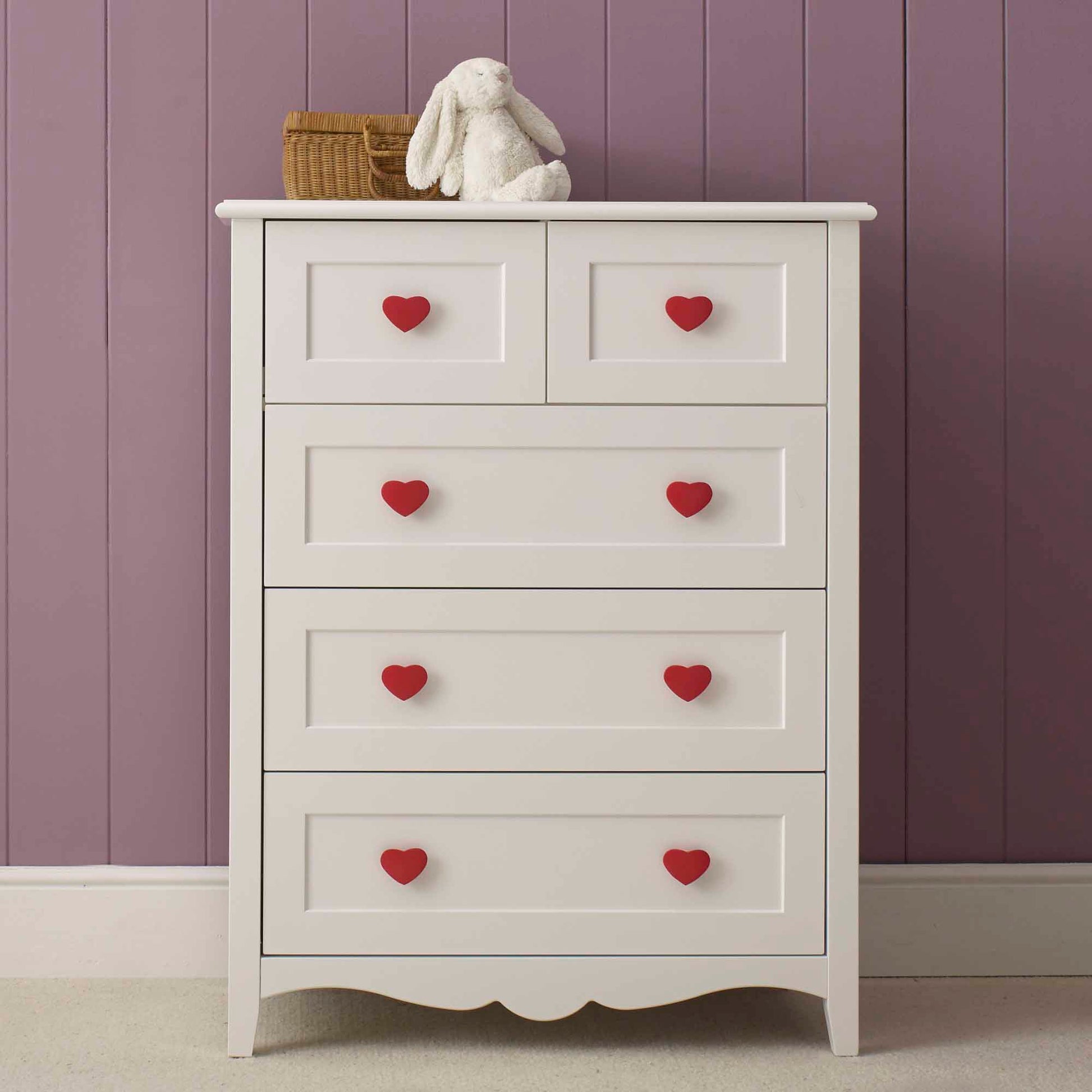 Princess 5 Drawer Chest of Drawers