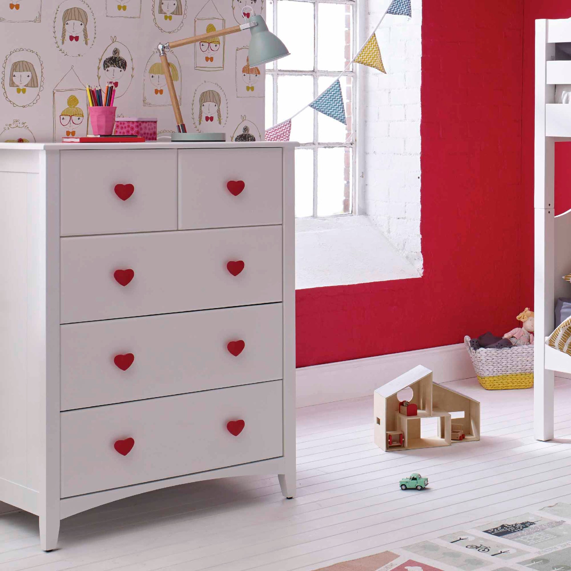 Holly White 5 Drawer Chest
