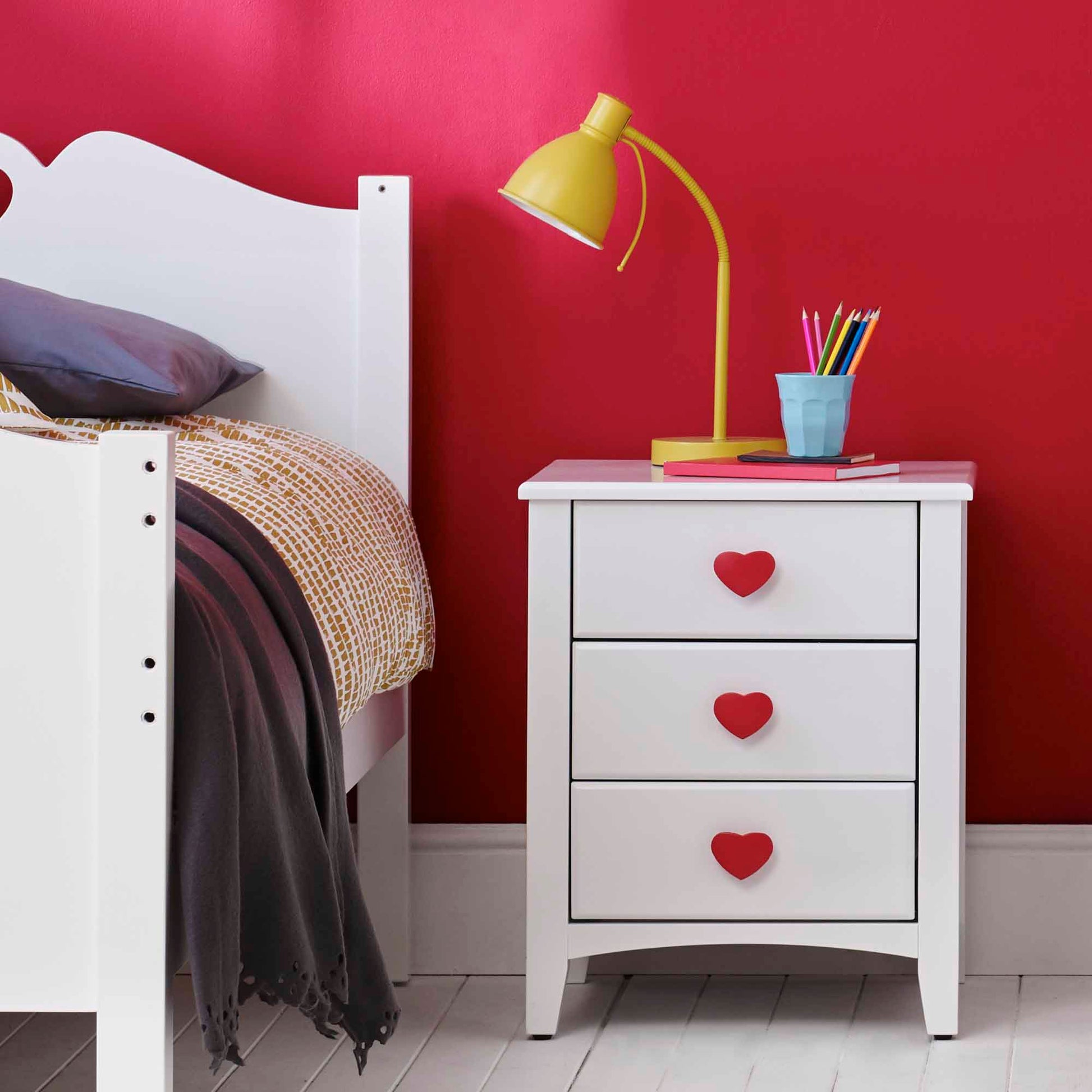 Holly White Bedside Table