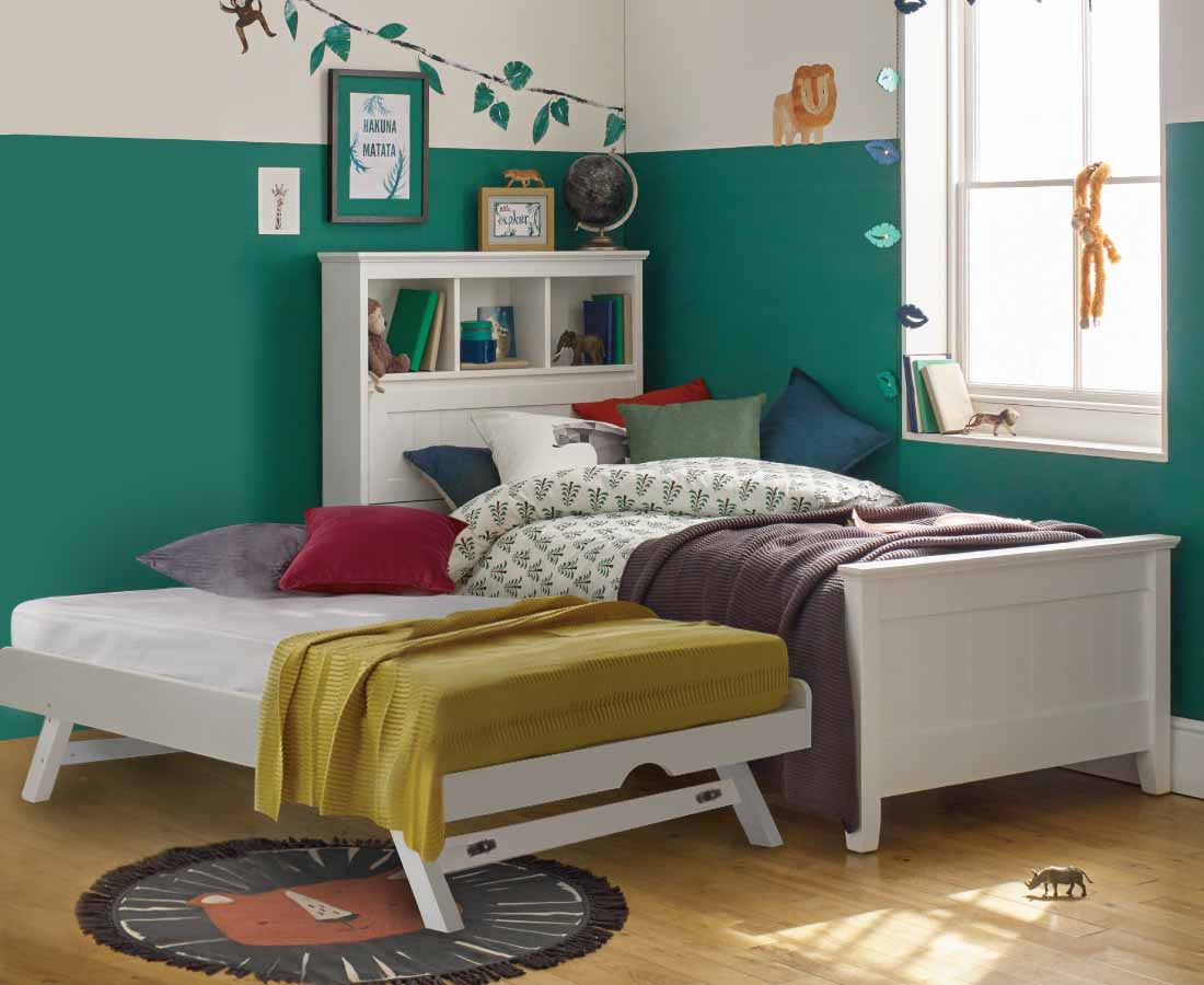 Butterworth Single Bed with pop up Trundle extra sleep guest under pull out