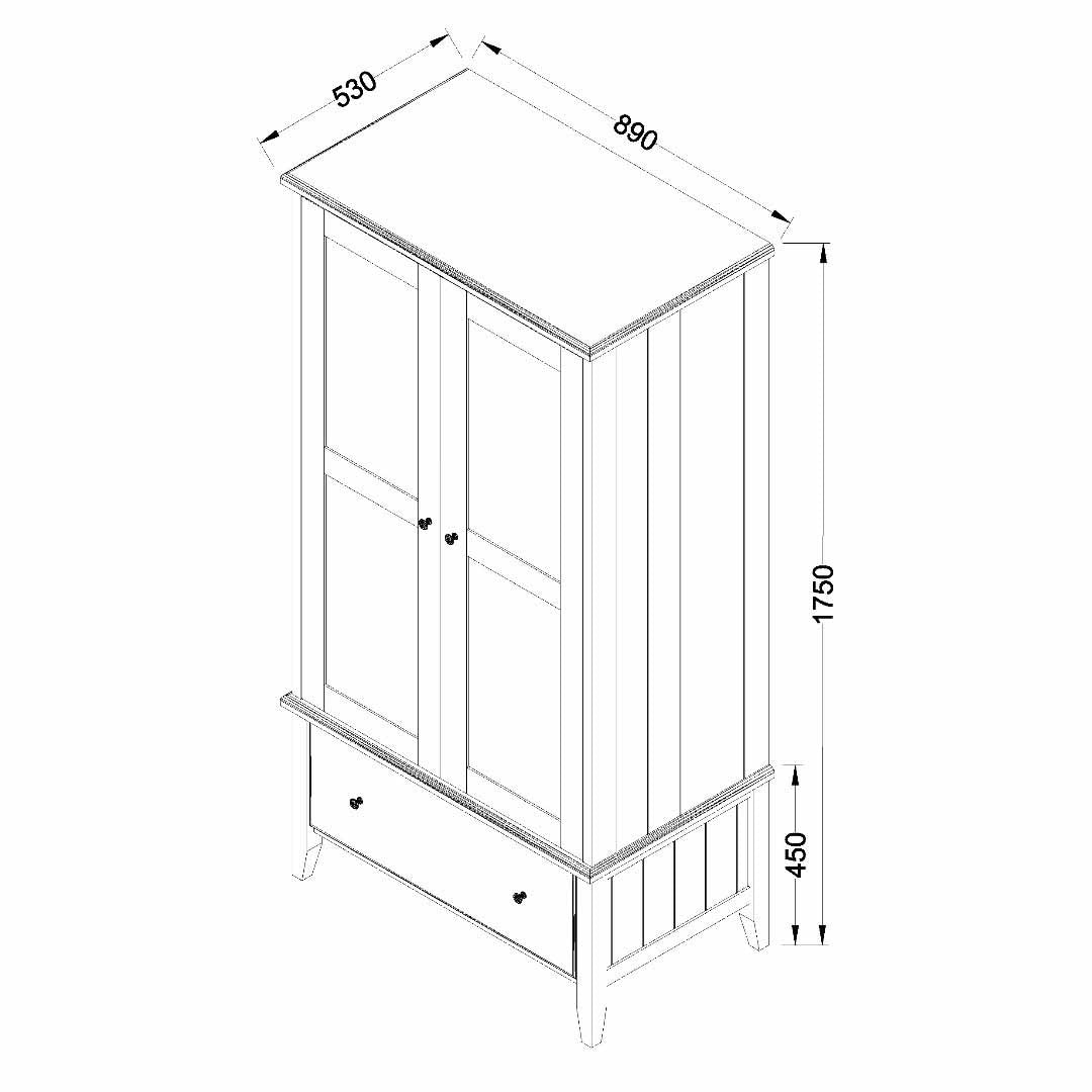 tweedle 2 door wardrobe