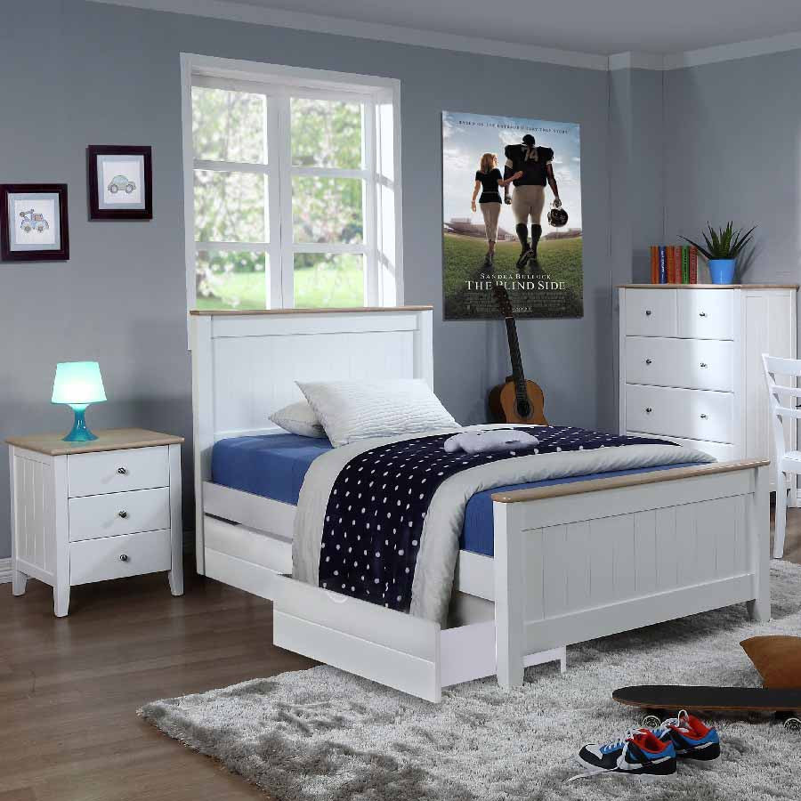 two tone single under bed storage small drawers furniture toy