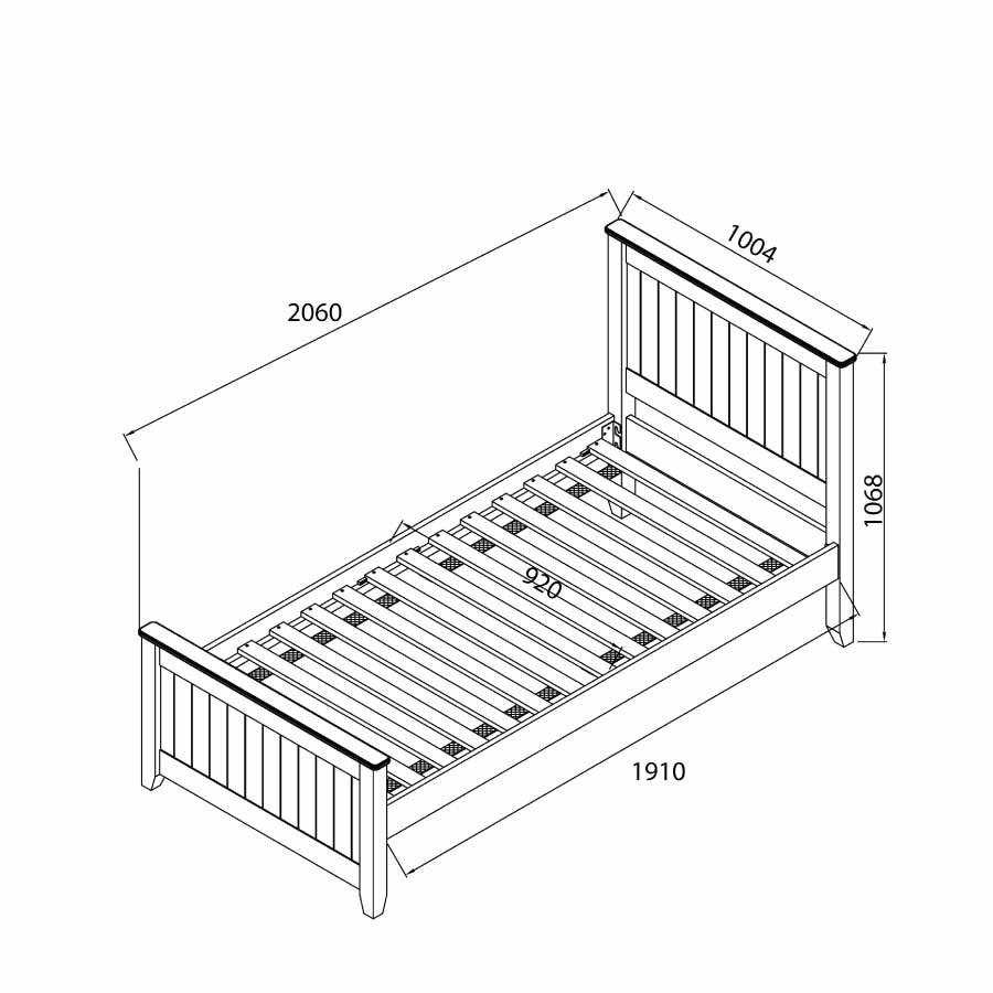 Jonah Two-Tone Single Bed