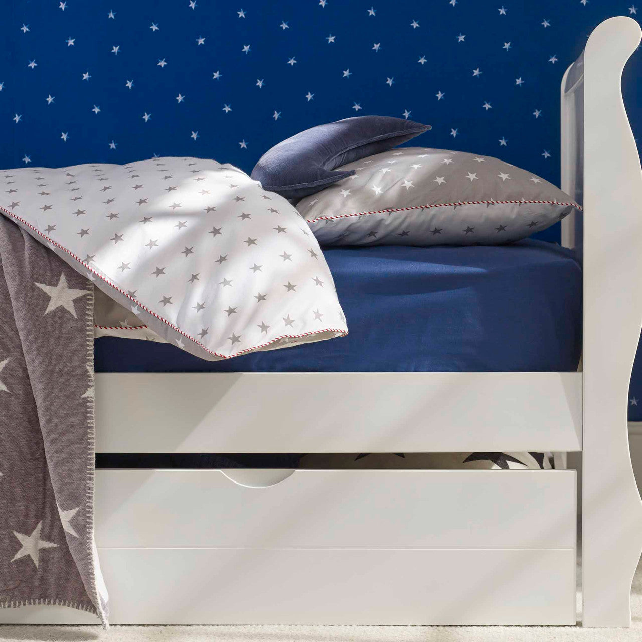 sleigh underbed storage drawers