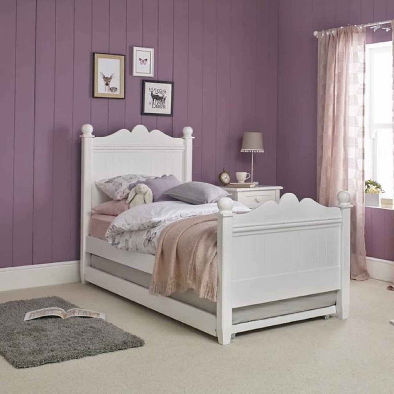 princess single bed with trundle