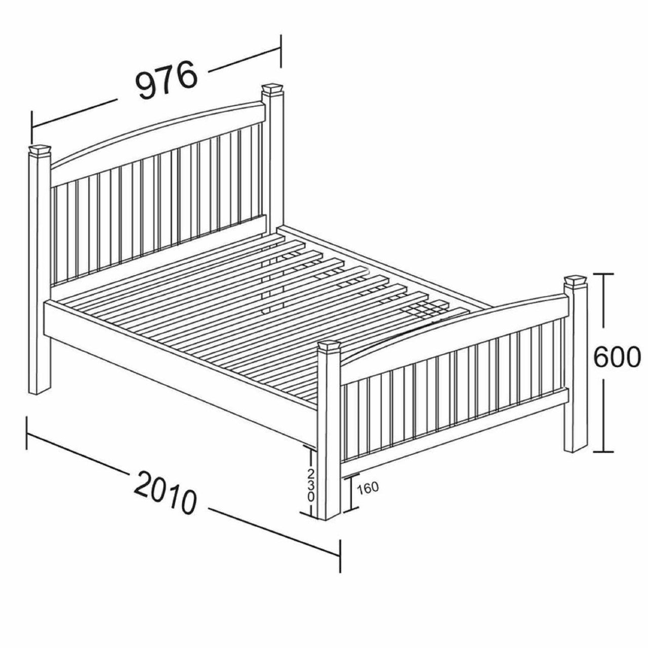 Single Bed solid wood kids tcfc