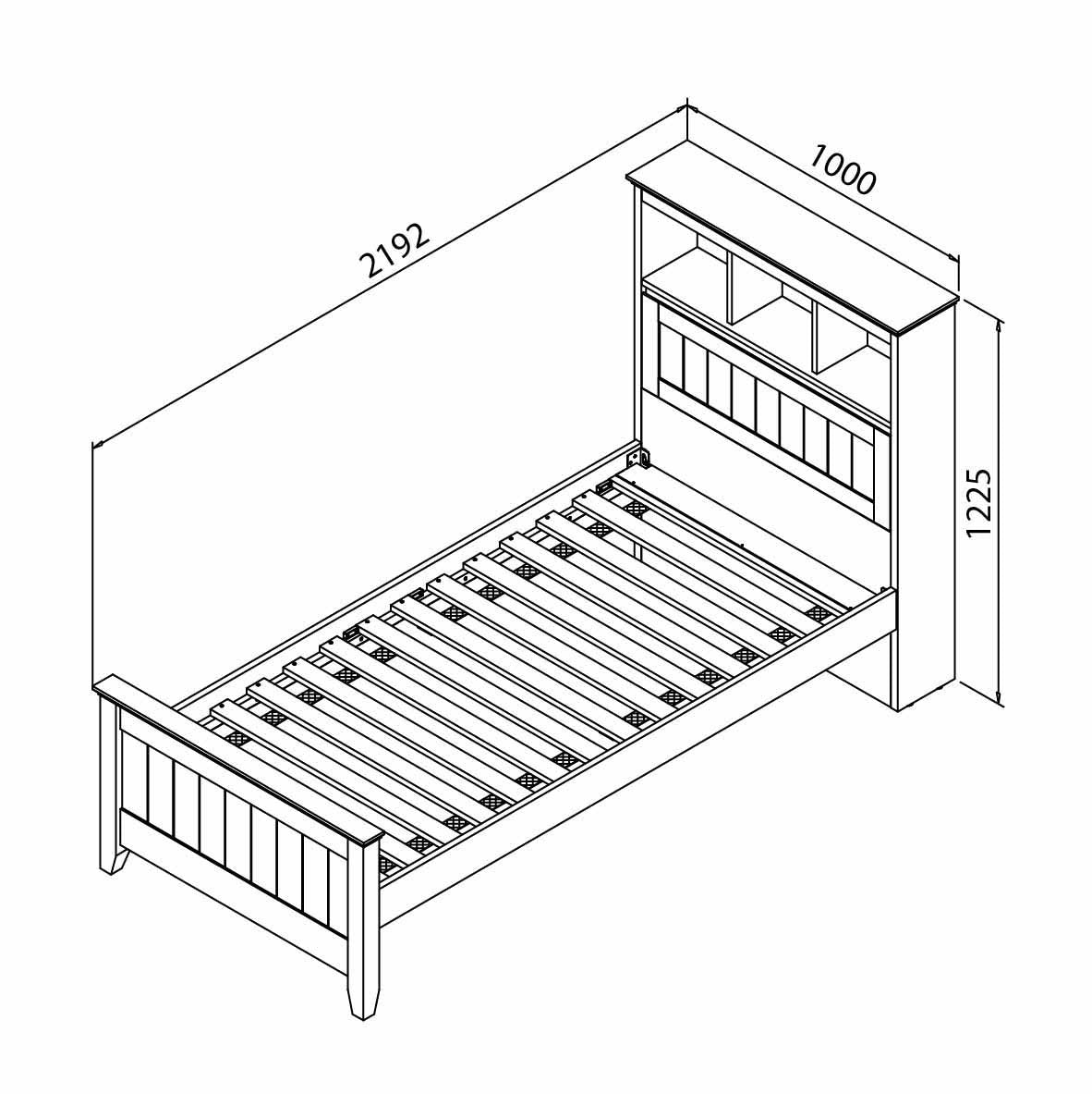 Butterworth Single Bed storage kids