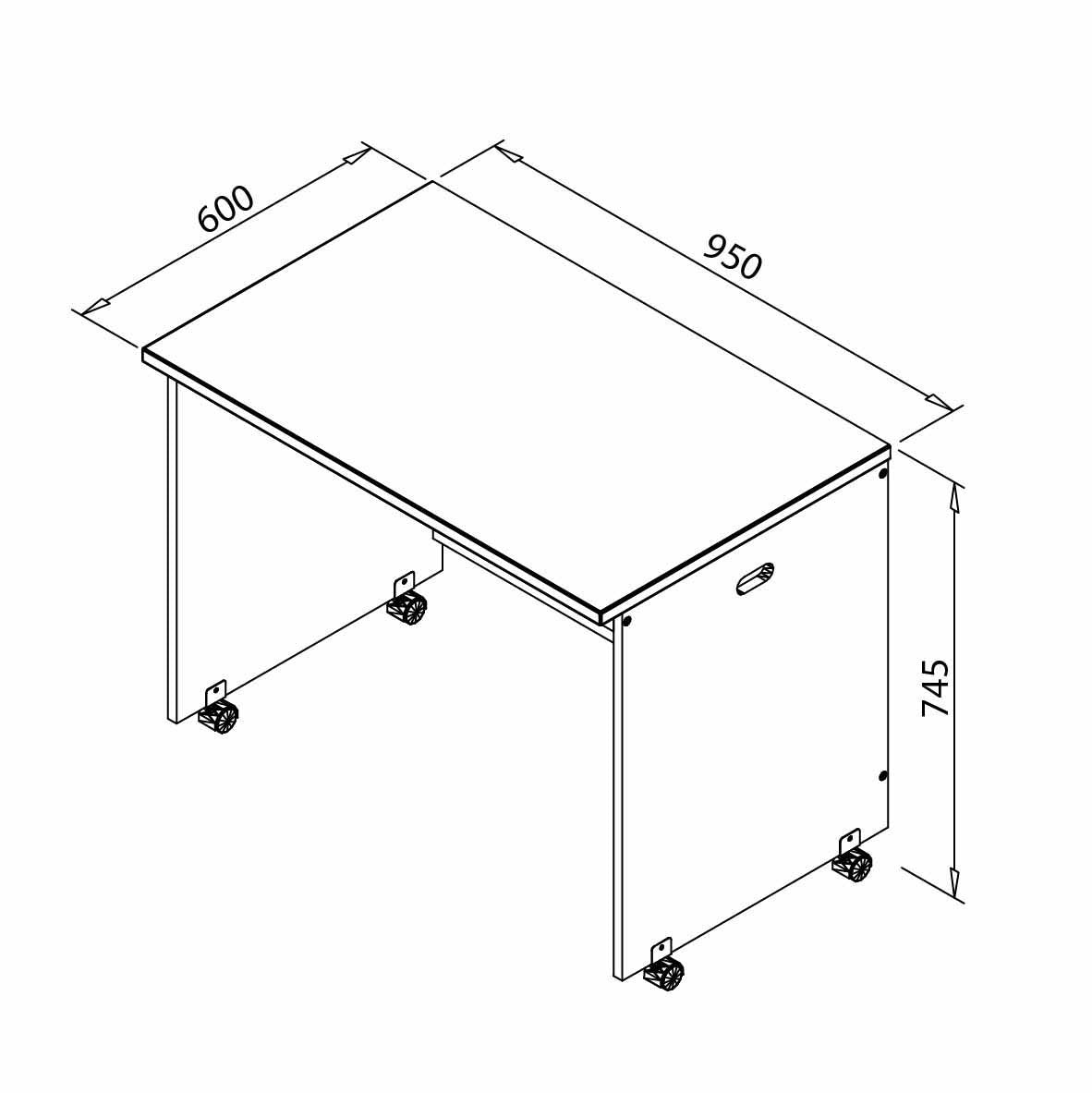 tweedle desk wheels mid sleeper study revision children