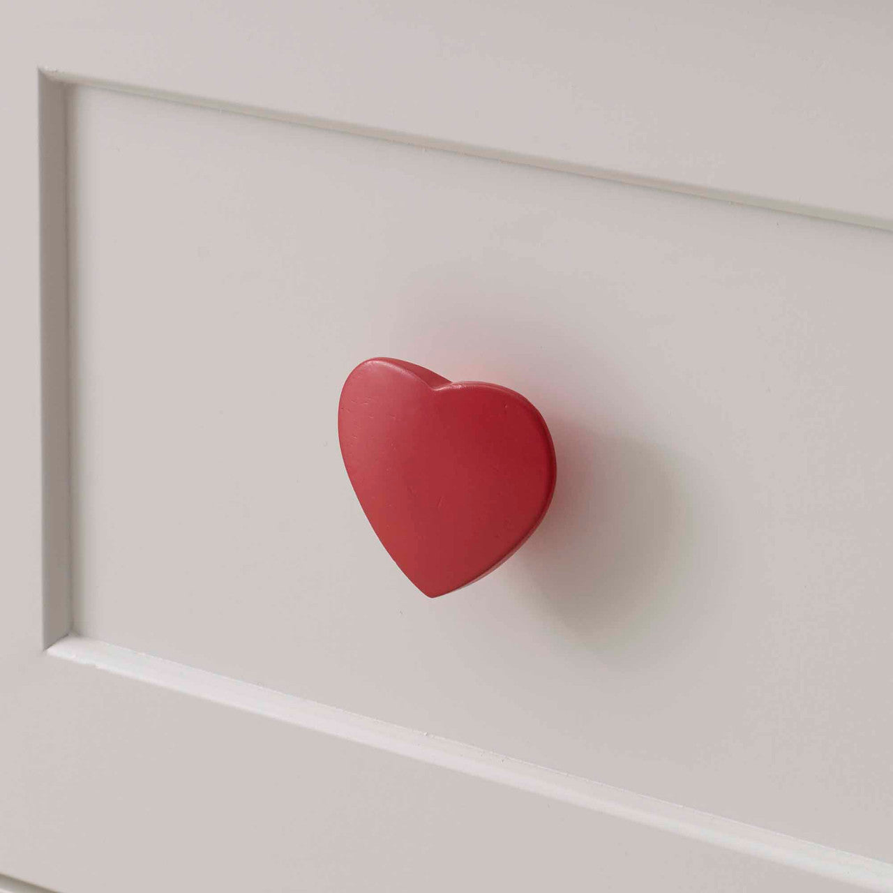 Wooden storage drawers set bedroom White red heart Holly