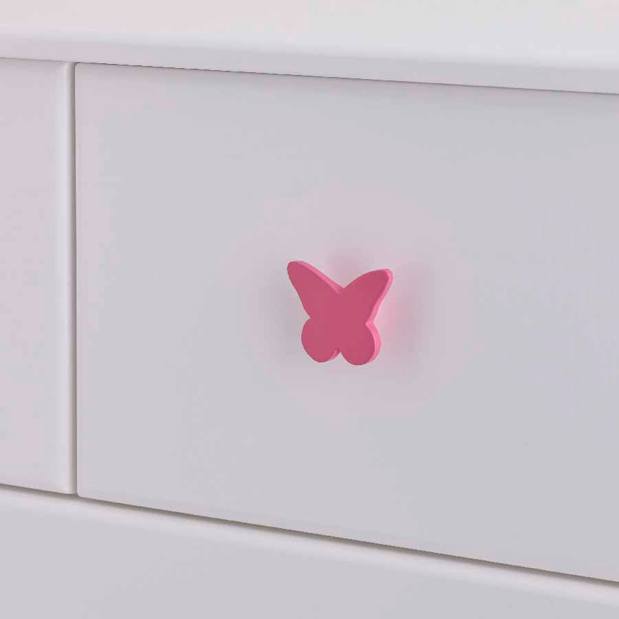 Pink butterfly handles
