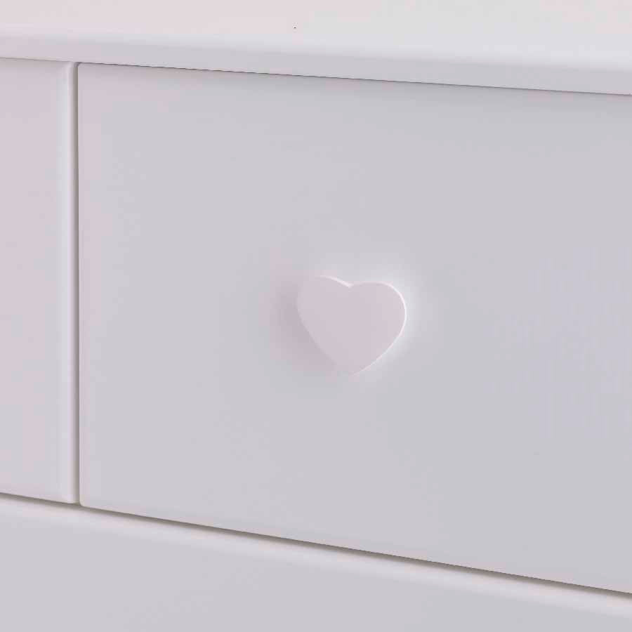 White heart handles