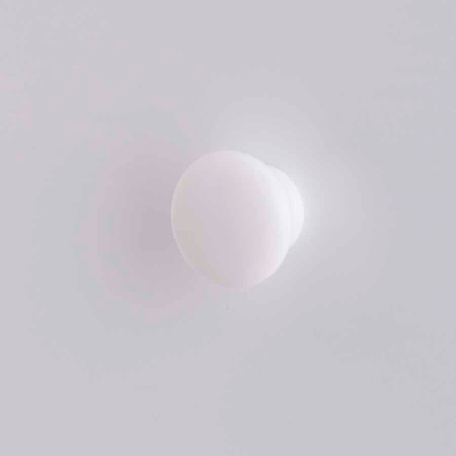 Round white handles