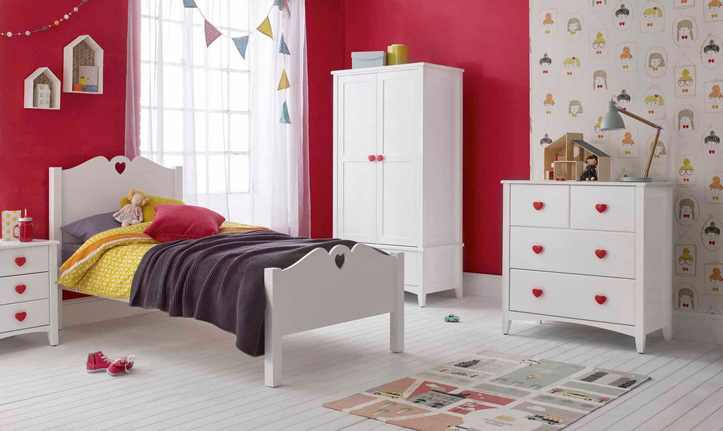 Wooden storage drawers set bedroom Holly 4 Piece bundle