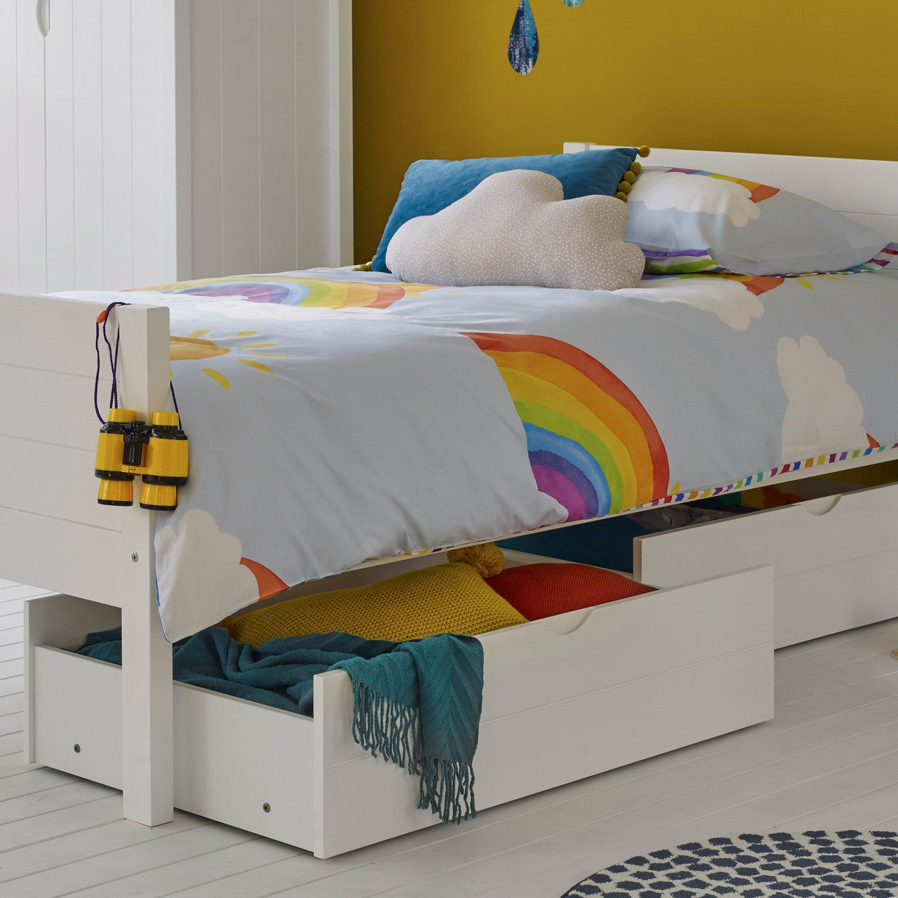 Kids single storage bed