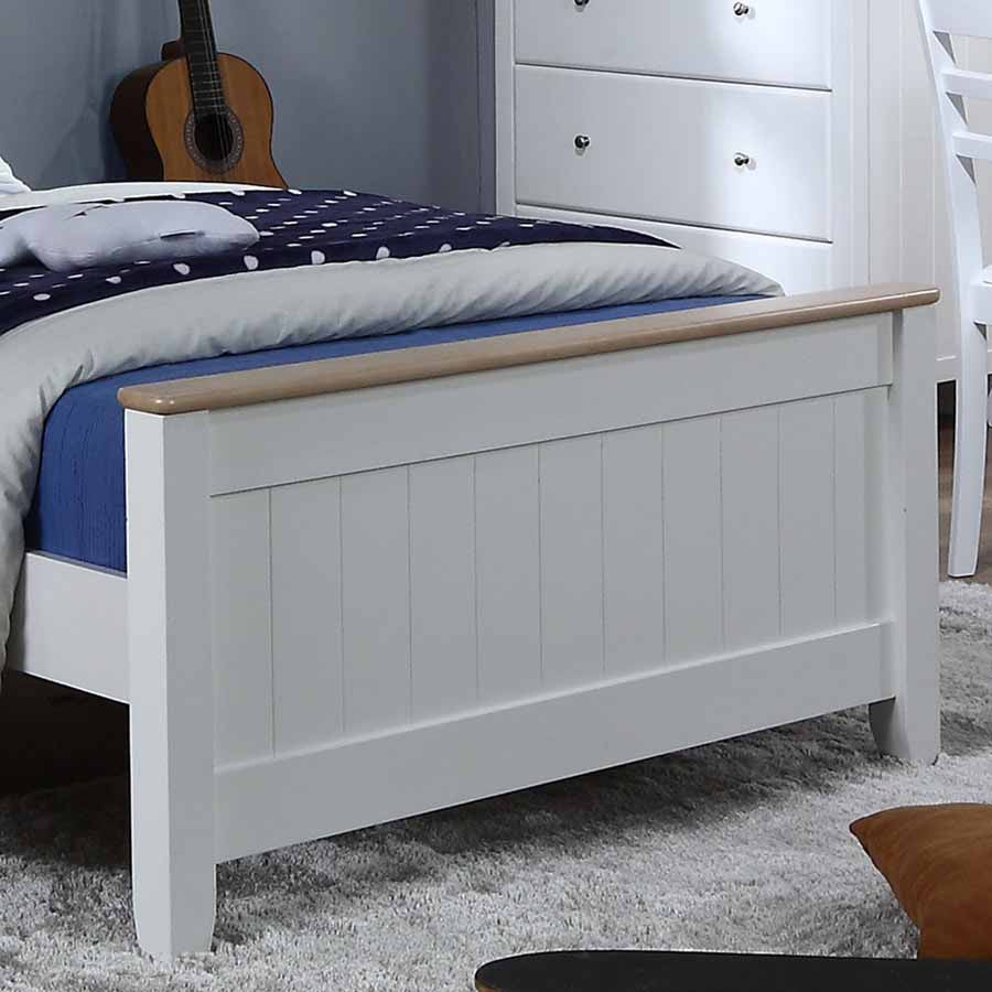bedroom furniture footboard two tone white wood