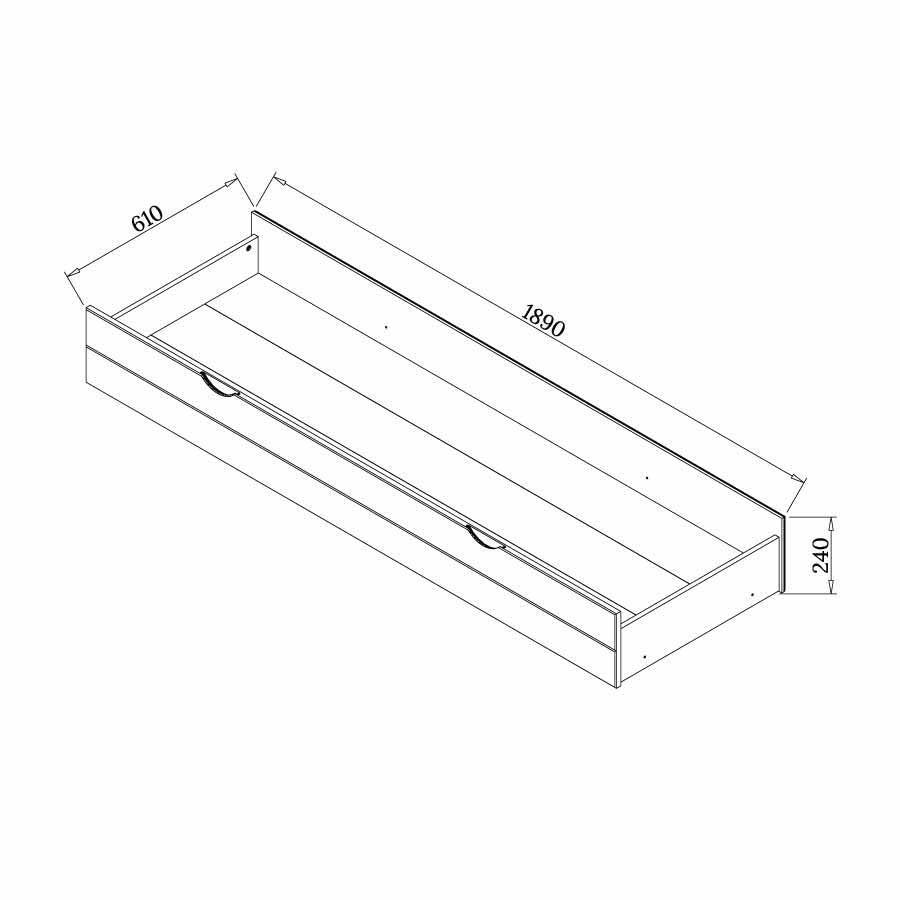 long trundle drawer