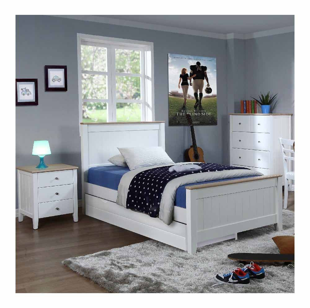 kids single bed trundle drawer