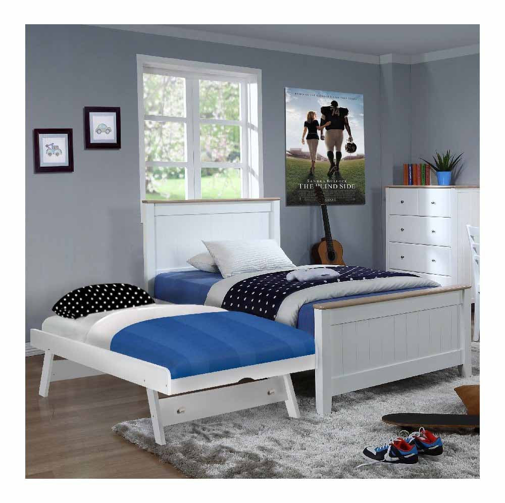 white pop up trundle sleepover guest