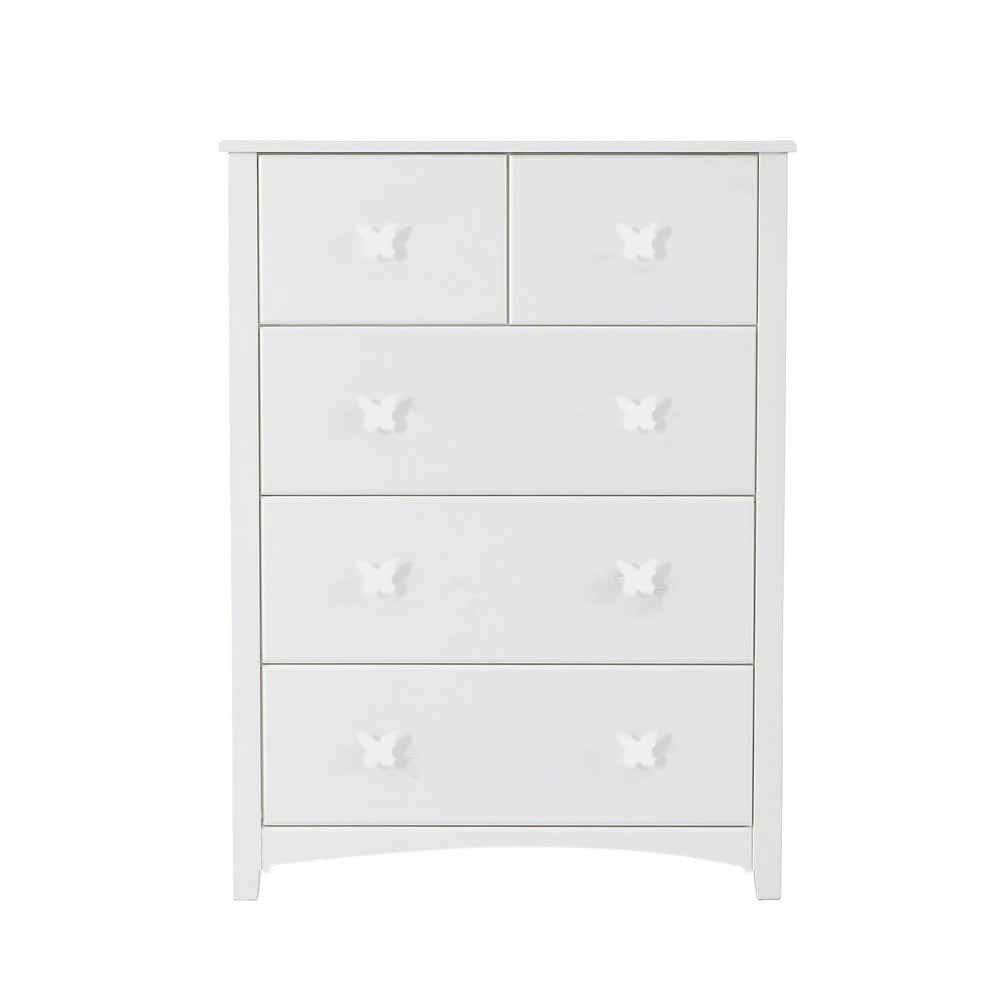 Nevis wooden 5 drawer chest large