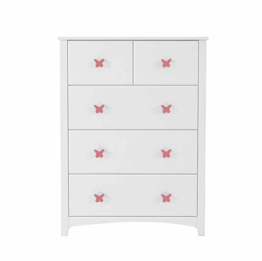 Nevis wooden 5 drawer chest large