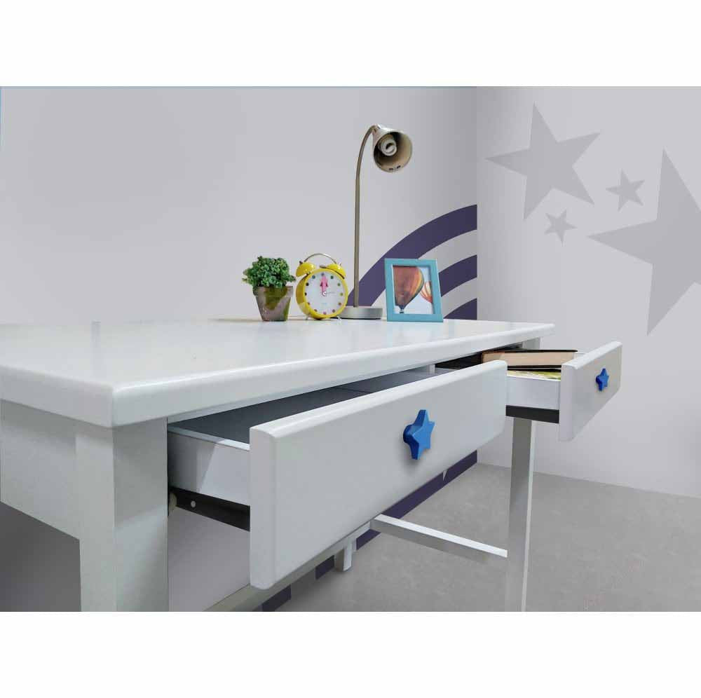 star handle blue white desk