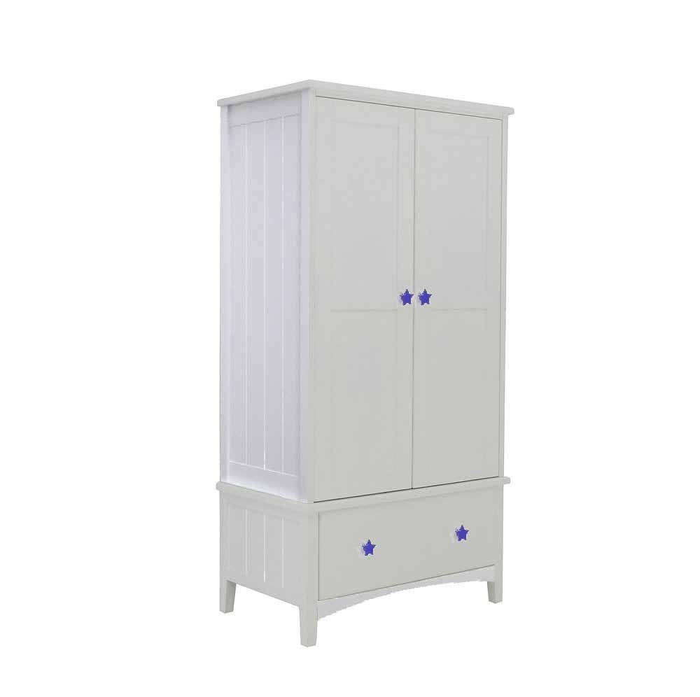 Blue star handles double wardrobe