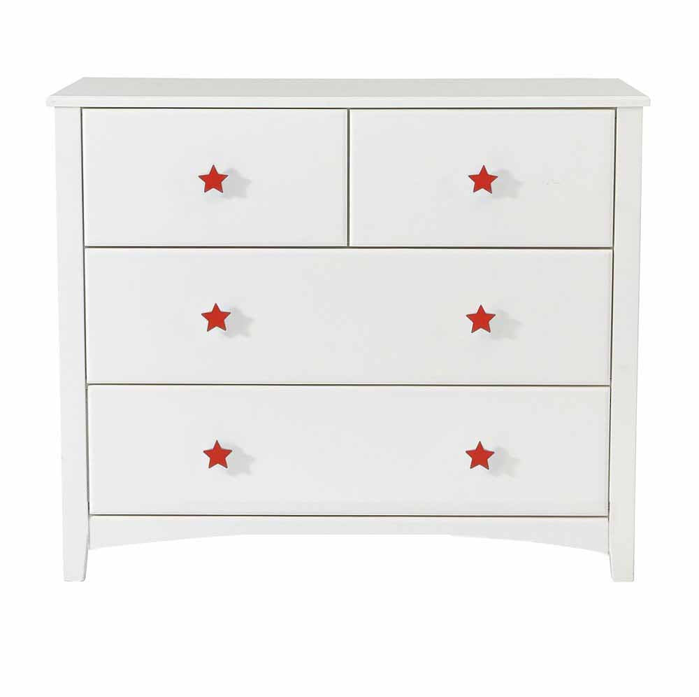 Starlight Red 4 Drawer Chest