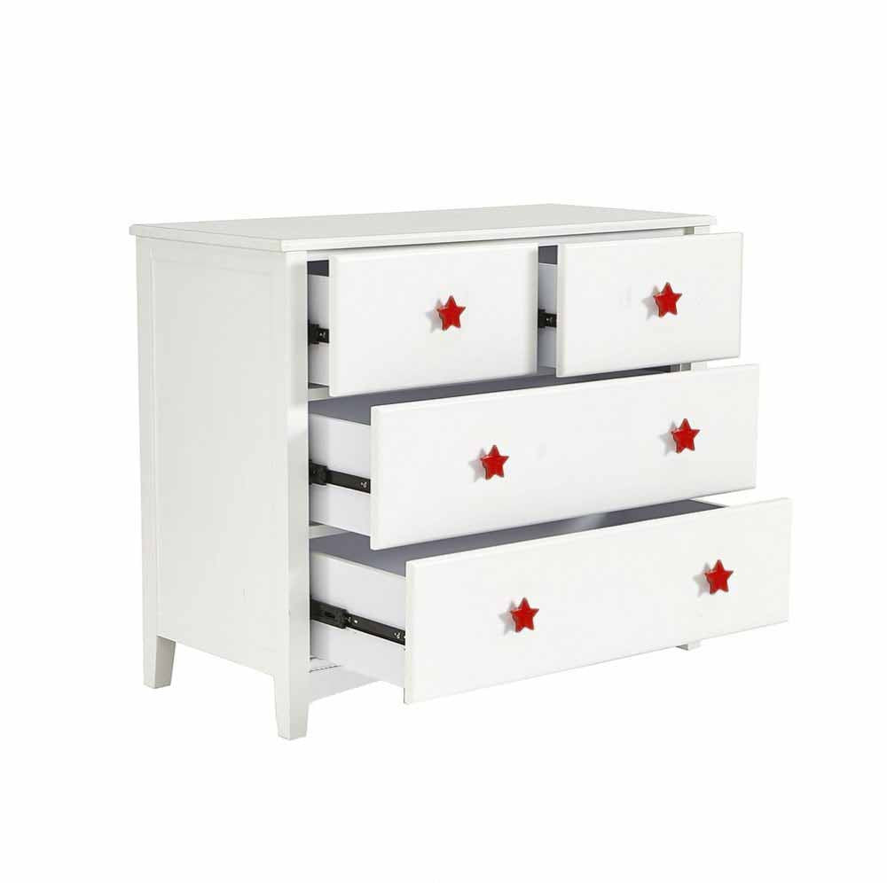 Starlight Red 4 Drawer Chest