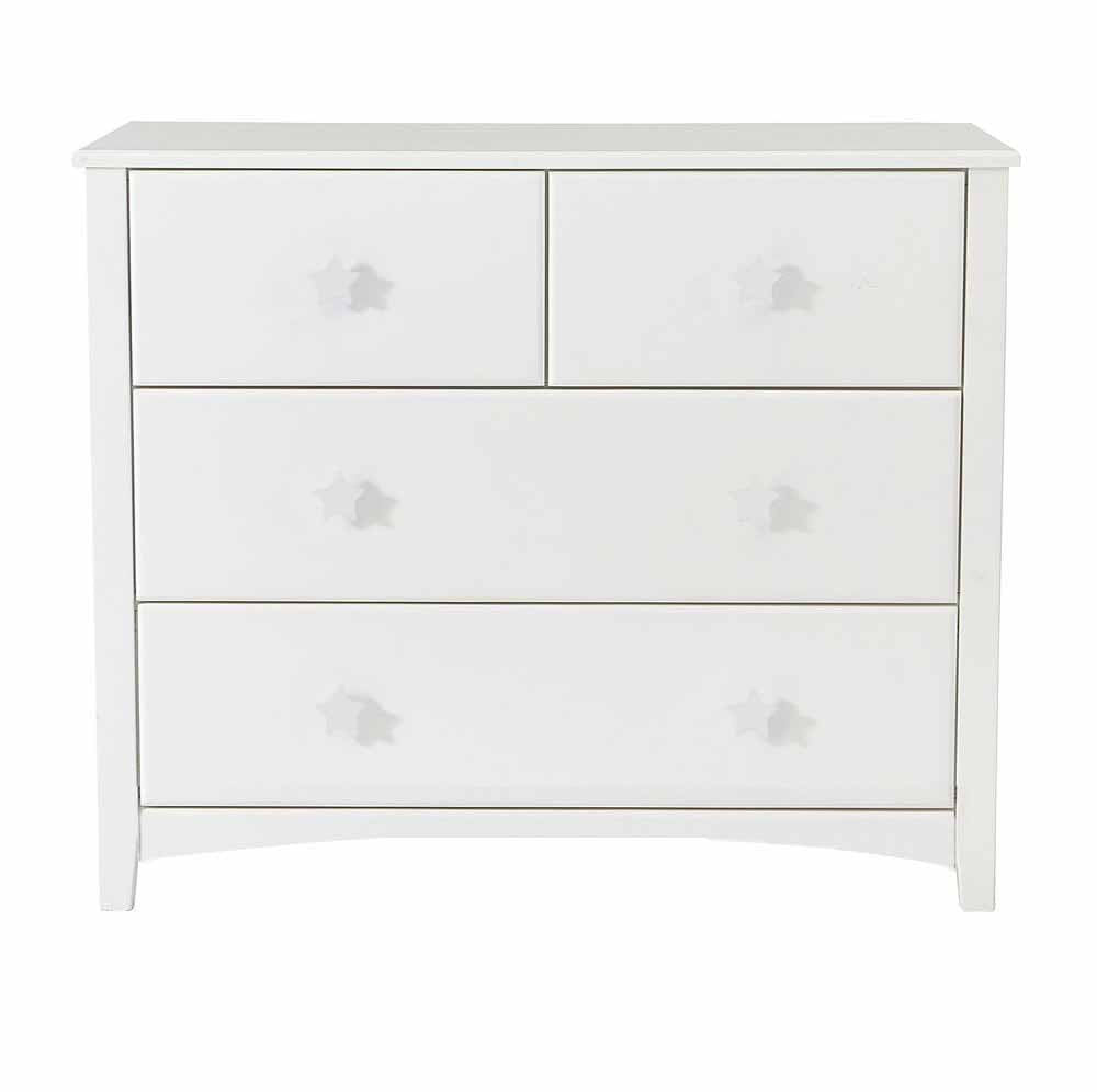 Starlight White 4 Drawer Chest