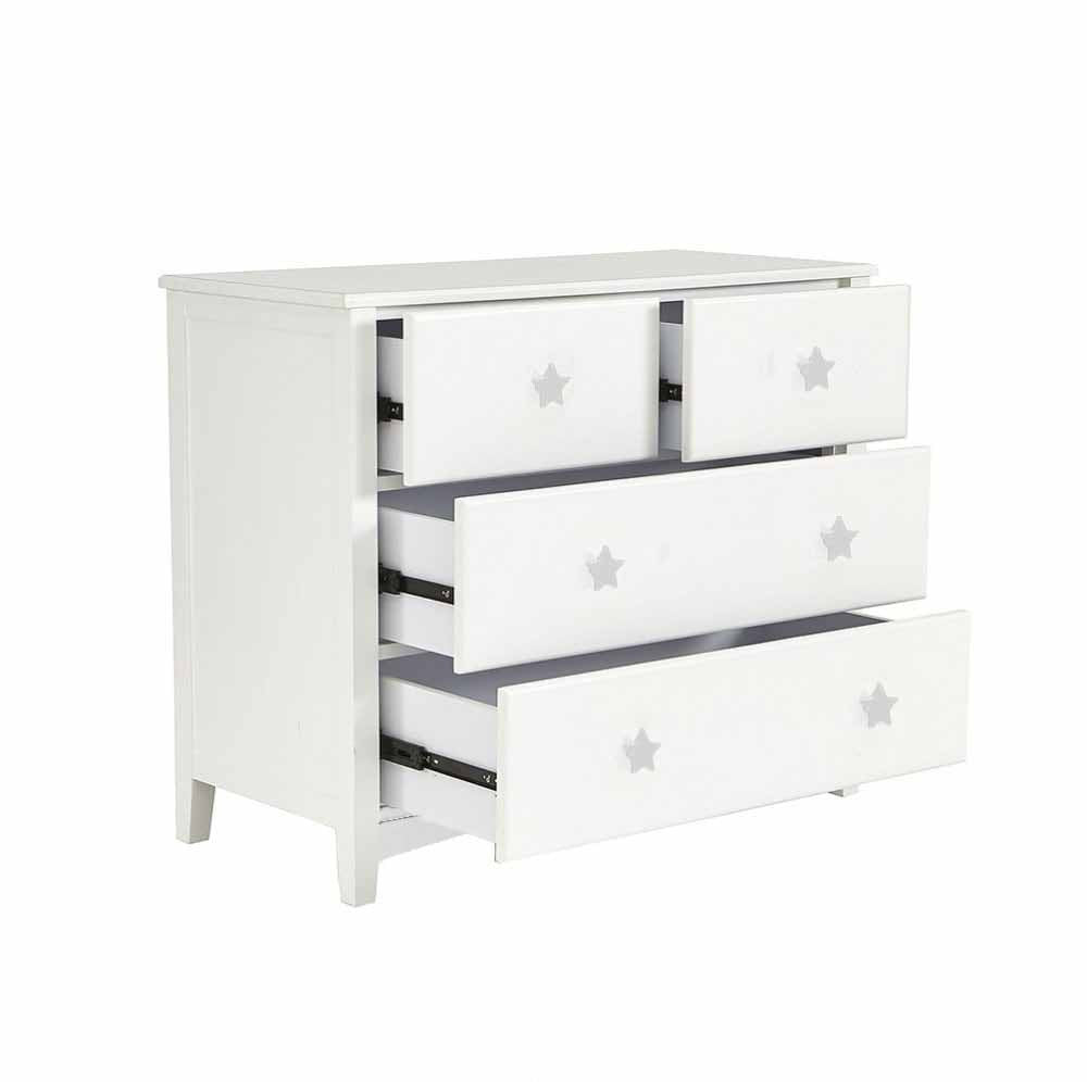Starlight White 4 Drawer Chest